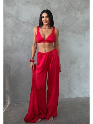 Cns Woman Üçlü Kırmızı Pijama Takımı