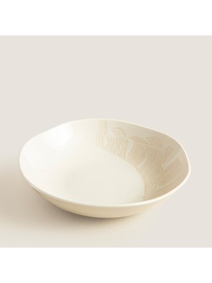 Chakra Terra Çukur Tabak 20cm Natural