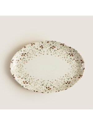 Chakra Carciafo Kayik Tabak 28cm Yeşil