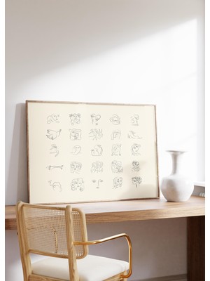 Pegziz Minimalist Sanatsal Picasso Duvar Dekor Tablosu