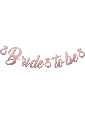 Borapack Bride To Be Kaligrafi Banner Metalize Gümüş