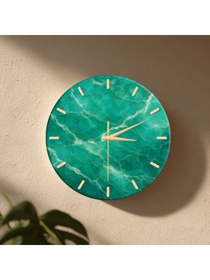 No 26 Dekor Epoxy Görünümlü Dekoratif Duvar Saati – 33 cm Uv Baskılı Mdf Duvar Saati