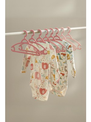 6’lı Bebek Askısı & Bebek Gardırop Askısı Pembe Set