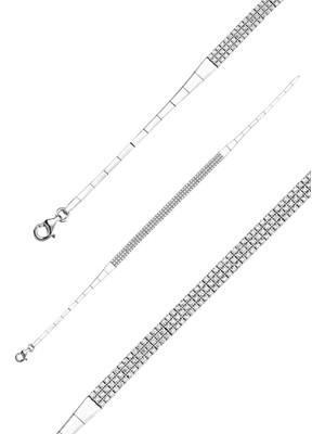 Bilezikci 3 Sıra Suyolu 14 Ayar Beyaz Altın Bileklik