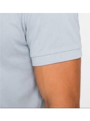 Boss Fermuar  Yaka  Buz Mavi Regular Fit