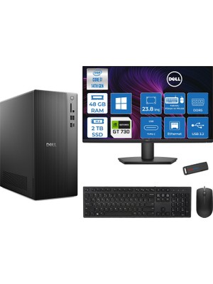Dell Tower Essential QVT1260 Intel® Core™ İ7-14700 48GB Ddr5 2tb SSD 4GB/GT730 WIN11HOME +23.8 Fhd Monitör Tower Masaüstü Bilgisayar 23BTO01400725H19+ZETTAUSBBELLEK