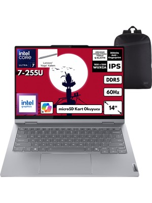 Lenovo Thinkbook 14 2-In-1 G5 Iau Ultra 7-255U 40-Gbddr5 4 Tbssd 14" Wuxga IPS Dokunmatik + Yoga Kalem Windows 10 Home + Qb Sırt Çantası 21SQ003BTXQB60