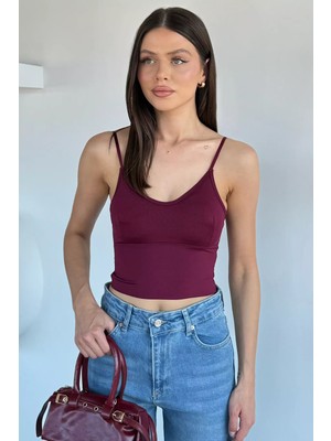 Gülseli Kadın V Yaka Ip Askılı Büstiyer P-00021940