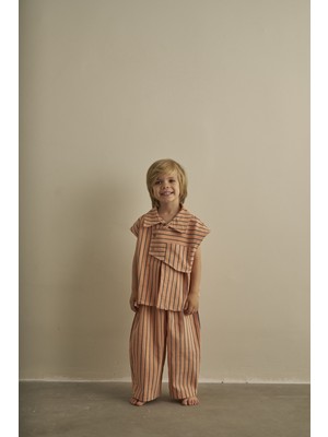 Oh la la Koala For Little Ones Somon Sunset Navy Pantolonlu Takım 3 - 4 Yaş Kız Çocuklar İçin Özel Tasarım