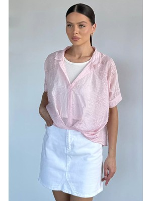 Gülseli Kadın Crop Atletli Desenli Bluz P-00021716