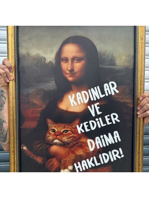 Musnig Dekoratif Sanatsal Çerçeveli Tablo Kadınlarkediler