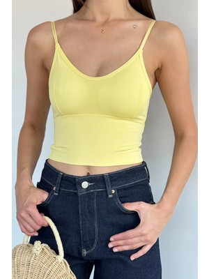 Gülseli Kadın V Yaka Ip Askılı Büstiyer P-00021940