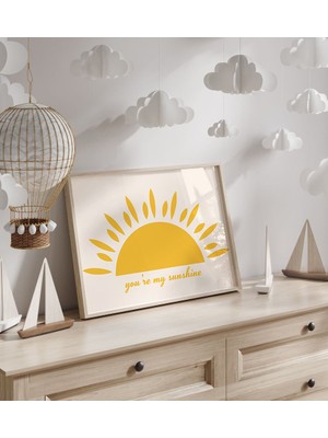 Luxor Pixels (Çerçevesiz) You're My Sunshine Çocuk Odası Poster