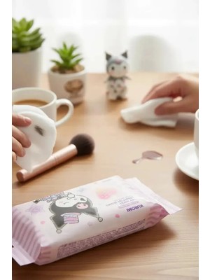 Miniso Sanrio Lisanslı Kuromi Tatlı Fabrikası Serisi Kapaklı ve Pipetli Dekoratif Seramik Bardak 400 ml