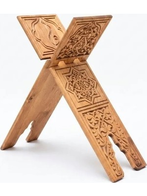 Camimarket Ahşap Rahle Oymalı - Battal - 75CM Oymalı Ahşap Rahle