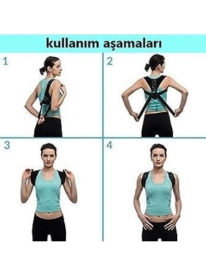 Deri Desenli Kemerli Ortopedik Omuz Dik Duruş Korsesi Ayarlanabilir Ortopedik Sırt Bel Omuz Korsesi