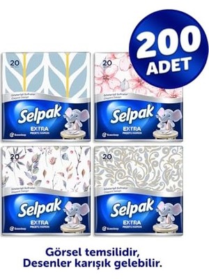 Selpak Desenli Peçete 20'li
