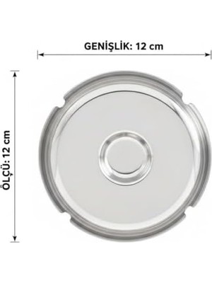 Paslanmaz Çelik Metal Küllük 12 cm – Dayanıklı, Modern Tasarım Masaüstü Küllük