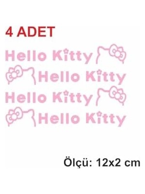 4 Adet Set Sevimli Hello Kapı Kolu Oto Araba Aksesuar