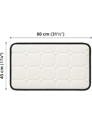 80X45 cm Ortopedik Kedi Yatağı | Yumuşak ve Destekleyici Yatak, Kaymaz Tabanlı, Yıkanabilir Kedi Yatağı, Uzun Ömürlü Peluş Minder, Evcil Hayvan Konfor Yatağı