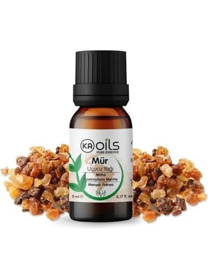 Mür Uçucu Yağı 5 ml - 100% Pure Commiphora Myrrha - Mistik ve Zengin Reçine Kokusu - Cilt Bakımı Desteği, Dinlendirici Ambiyans ve Ortam Kokusu Için Doğal Yağ