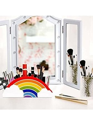 Ahşap Gökkuşağı Çocuklar Için Masaüstü Kalemlik Kalem Kutusu Organizer Gökkuşağı Ahşap