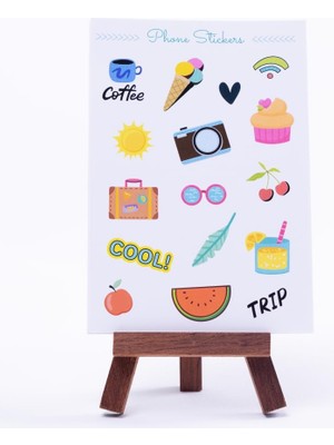 Renkli Telefon Sticker Seti, Holiday 2 Sayfa