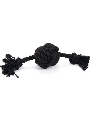 Köpek Oyuncağı, Diş Ipinden Top ve Ipi, Siyah, 34X10X9CM, 255GR