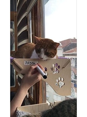 Büyük Boy Ahşap Yapışan Kedi Yatağı Vantuzlu