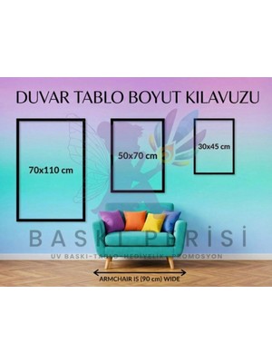 Baskı Perisi Modern Sanat Cam Tablo 629