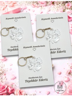 8 Mart Kadınlar Günü,anneler Günü Için Anahtarlık Kartlı Hediyelik 15 Adet