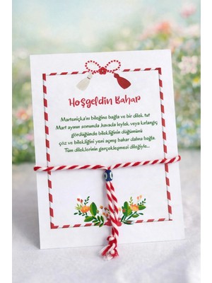 seyvaya Kartlı Nazar Boncuklu Marteniçka Şans Dilek Bilekliği,hediyelik Marteniçka,hoşgeldin Bahar