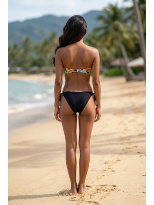 Ales Butik Alesbutik Toka Detaylı Straplez İpli Brazilian Bikini