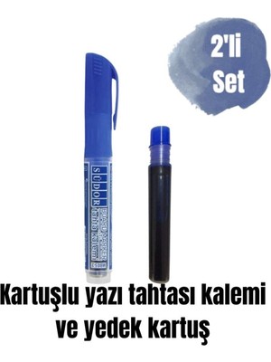 Özbience Kolay Kullanım Kartuşlu Yazı Tahtası Kalemi ve Yedek Kartuş Seti