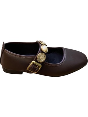 Shoes Kadın Düz Ince Taban Tura Lastik Detaylı Babet