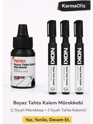 Özbience Siyah Tahta Kalemi ve Mürekkep Seti, 4'lü Yazı ve Çizim Aracı