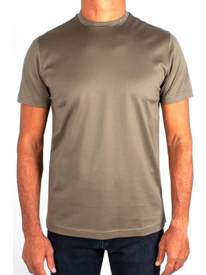 Formenti Erkek Bisiklet Yaka %100 Pamuk T-Shirt FSP-502 O.yeşil