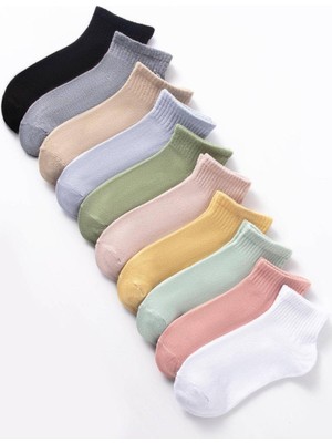 Sky Socks 8' Li Ekonomik Paket Renkli Patik Çorap Seti