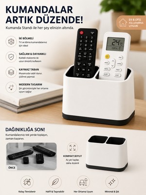 TY Tech Minimalist Tasarım Iki Bölmeli Uzaktan Tv Klima Masa Üstü Kumanda Düzenleyici Stand