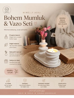Minelly Mınelly Aura | Bohem Mumluk & Vazo Seti