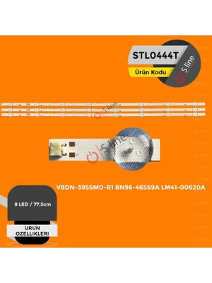 Renas Store Samsung V8DN-395SM0-R1 BN96-46569A LM41-00620A Tv LED Bar