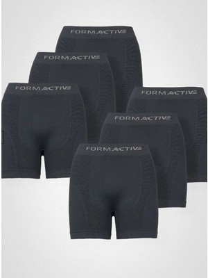 Formactive Microfiber Likralı Sentetik Yapılı Erkek Spor Dikişsiz Boxer 6lı Set