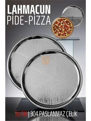 Renas Store Lahmacun Pizza Pide Pişirme Tepsisi 36 cm 2 Li Set 721315
