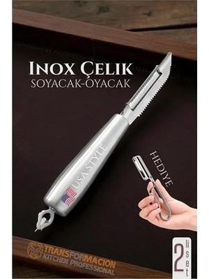 Renas Store Inox Soyacak - Sebze Soyacağı - Kabak Dolma Oyacağı 2 Li Set 722010