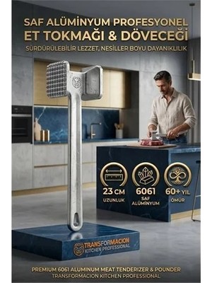 Renas Store Profesyonel Et Döveceği, Çift Taraflı Saf Alüminyum Et Tokmağı, Et Mühürleme 723160
