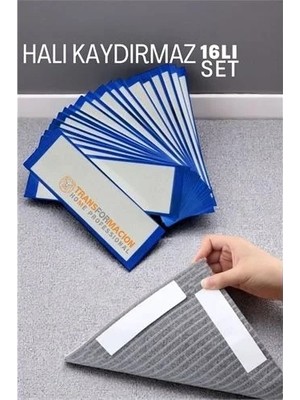 Renas Store Halı Kaydırmaz - Halı Kilim Yolluk Kayma Önleyici Yapışkan 16 Lı Set