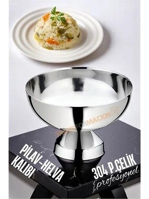 Renas Store Profesyonel 10 cm Çapında Pilav Kalıbı - Helva Kalıbı 304 Paslanmaz Çelik 721650
