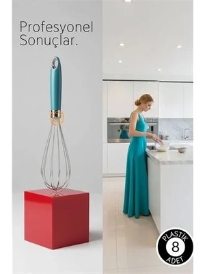 Renas Store Profesyonel Paslanmaz Çelik Çırpıcı, Ergonomik Mutfak Mikseri 28 cm Lara Soydan Koleksiyonu