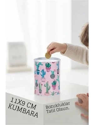 Renas Store Desenli Metal Kumbara | 11X9 cm - Tasarruf ve Dekorasyon Bir Arada 722402