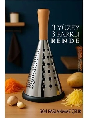 Renas Store El Rendesi - Konik Tip Ergonomik 3 Taraflı Profesyonel 304 Paslanmaz Çelik 722920